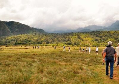 Walking safari in Arusha national park